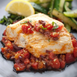 Halibut with Plum Tomatoes &amp; Lemon - Kitchen Craft Cookware