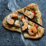 Shrimp Pesto Naan Pizza - Kitchen Craft Cookware